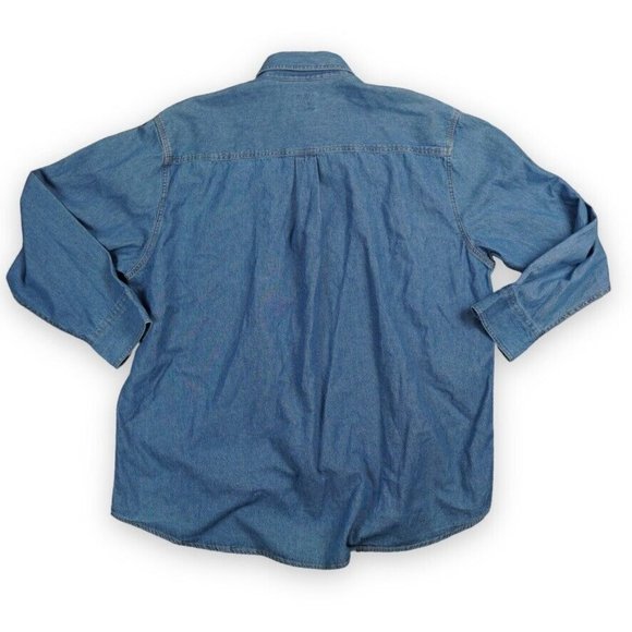 A+ by Sai Denim Shirt Mens Extra Large Long Sleeve Button Down 100% Cotton - Picture 3 of 6